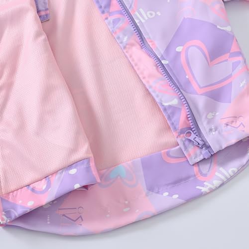 Toddler Boys Girls Long Sleeved Snowproof Ski Windbreaker Coat Kids Double Zipper Hooded Windproof Jacket 6