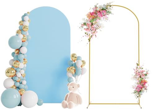 Wokceer 6.6 FT Wedding Arch Stand and Arch Cover, Metal