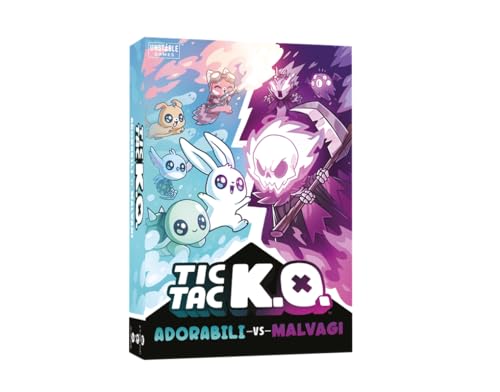 Tic Tac K.O. è un gioco di carte facile da imparare che dà una svolta diabolica al classico tris, permettendovi di colpire gli avversari mentre cercate di conquistare caselle per ottenere la vittoria!