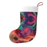 WZYWHJ Weihnachtsstrumpf, Weihnachtsstrumpf, Premium-Qualität, festliche Feiertagsdekoration, op-art-gewebtes Bild