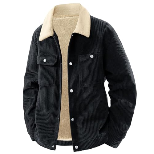 Chamarras de pana con botones para hombre miniatura 1