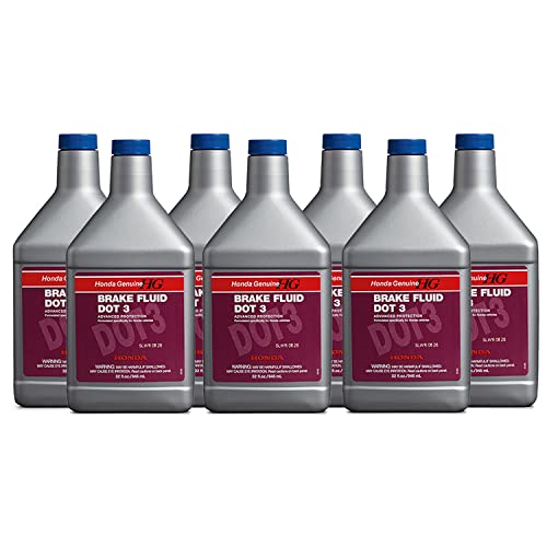 Genuine OEM Brake Fluid DOT 3 7 Quarts Advanced Protection (7x1 Qt) for Honda Accord City Civic CR-V CR-Z Element Passport Element Prelude Wagovan