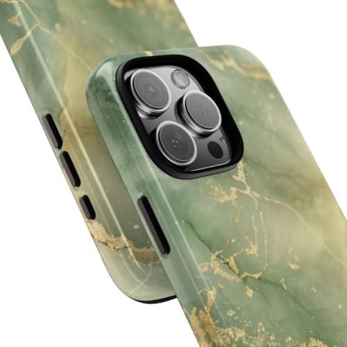 Coque iPhone 16 Pro Max marbre abstrait luxe rigide aux reflets dorés - 2