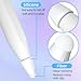AZF Pack of 10 for Apple Pencil Tips Case, Silicone Fiber Nib Cover for Apple Pencil 2nd Generation and 1st Gen and Apple Pencil Pro/USB-C,Writing Anti-Slip Protective Case (White)