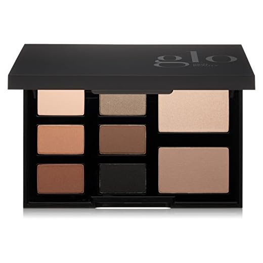 Glo Skin Beauty Shadow Palette | Eight Vibrant Mattes and Metallic Eye Shadows, (Elemental Eye)