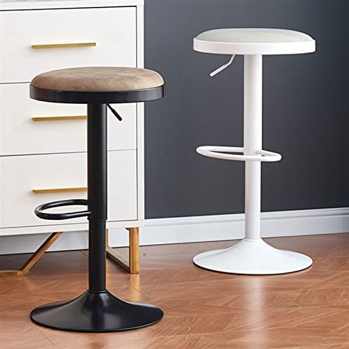 Tabourets de bar réglables blancs lot de chaises de bar pivotantes 360 - 6