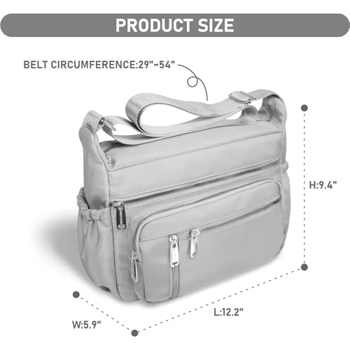 Image of NPBAG Crossbody Bag for Women, Shoulder Purse Handbag Messenger Bag, Trendy Pocketbooks, Waterproof and Multi-Pockets