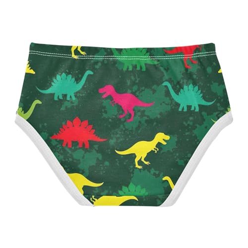 Colorful Dinosaur Rex Green Cute Panties Girl Girls Underwear Toddler Cotton Cartoon Kids Undies Briefs 2t2