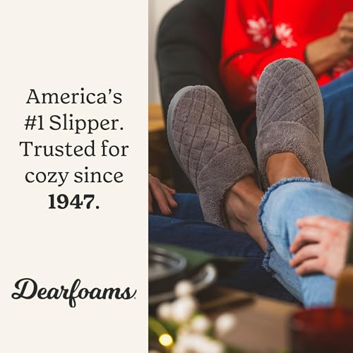 Image of Dearfoams Women's Memory Foam House Slippers - Libby Terry Clog With Wide Widths