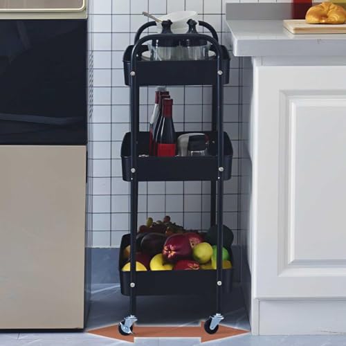 Carrinho Organizador De Banheiro Lavanderia Estante Fruteira Cozinha Armazenamento Multiuso Pratelei