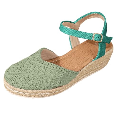 Sandales espadrilles de robe vertes pour célébrer les plus beaux moments d'été