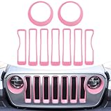 LAIKOU 9PCs Upgrade Front Grille Insert Grill Cover and Headlight Lamp Cover Trim Exterior...