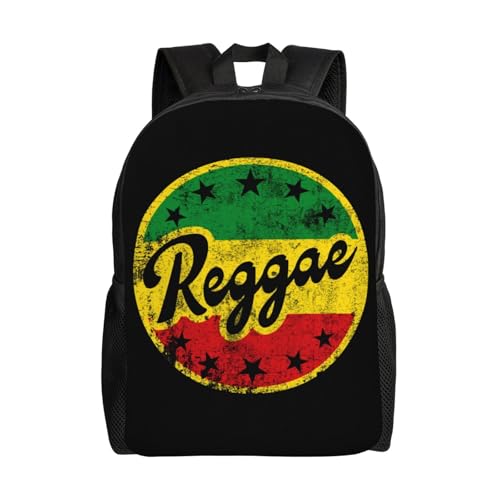 Jamaican Reggae Logo Backpack Simple Leisure Travel Backpack Outgoing Daypack 16 inch