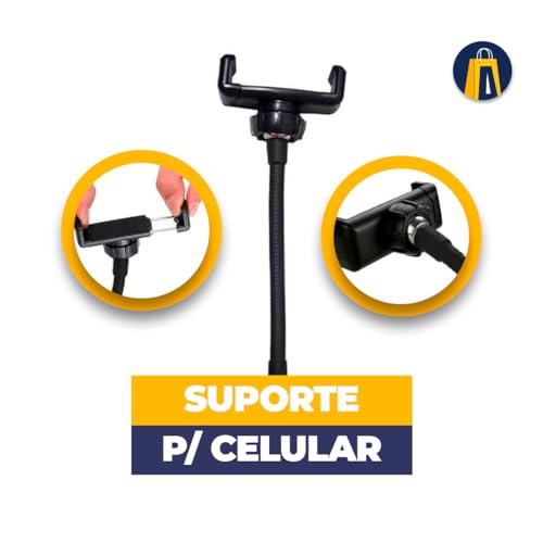 Kit Youtuber Ring Light + Mini Tripé + Microfone Lapela