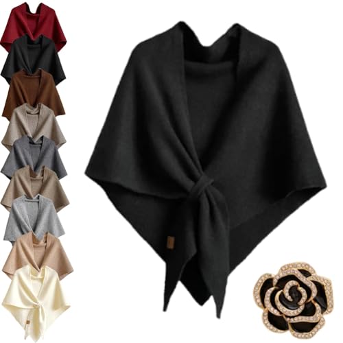 Women's Solid Color Scarf,Women's Solid Color Wool Blend Shaw,Wool Shawl Wraps for Women,Fleece Shawls,Wraps Cape