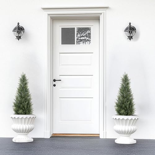 Image of Bellacat 3ft UV Resistant Artificial Topiary Trees Outdoor, 35in Faux Cedar Tree with Full & Realistic Leaves, Fake Cypress Tree for Front Door Proch Patio Deck Balcony Yard Decor