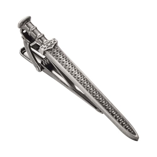 Image of Sword Tie Clip Pins for Men Unique Novelty Silver Gold Tie Bar