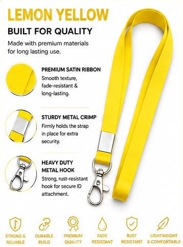 Image of 24mm or 1 inch thick Lanyards with Badge Clip
