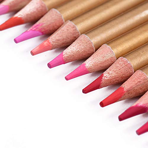 Aibecy Conjunto profissional de 72 lápis de cor pré-apontados solúveis em água com caixa de armazena