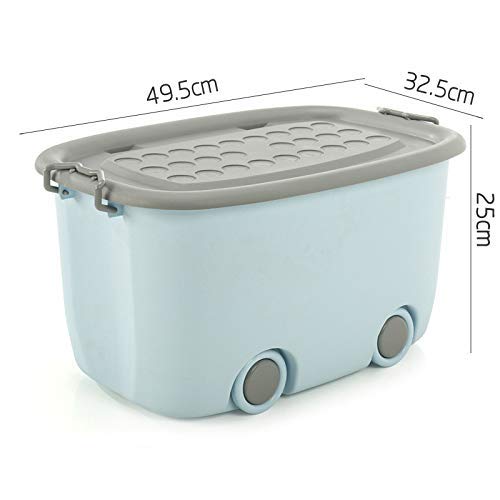 Image of 25 Liters /Toy Storage Box Large Size /Toy Storage Organiser /Toy Basket Storage Box for Kids Big Size Storage Container Box Stackable /Wheels /Locking Lid & Handle (PACK OF 1)