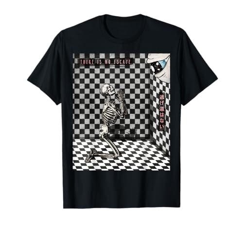 Weirdcore Aesthetic T-Shirt - Skelett-Auge - Schwarz - Unisex - Small - Klassische Passform - Kurzarm - Halloween - Horror - Weirdcore Aesthetic Clothes Alt Indie Dreamcore