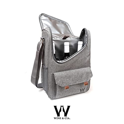 Wine Bag P/ 3 Garrafas Vinho Mala Termica Bolsa P/Transportar Vinho by Wine & Cia