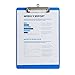 6 Pack Assorted Transparent Color Plastic Clipboards, 2.3mm Heavy Duty Board, Low Profile Clip, Clipboards for Classrooms, Offices, Restaurants, Doctor Offices, 6 Plastic Clipboard Pack