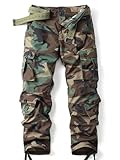 AK-TAC Cargo Work Pants for Men,Camo Pants Men Military Tactical Ripstop Hiking,Lightweight Outdoor Pants with Multi Pockets07-32Wx32L