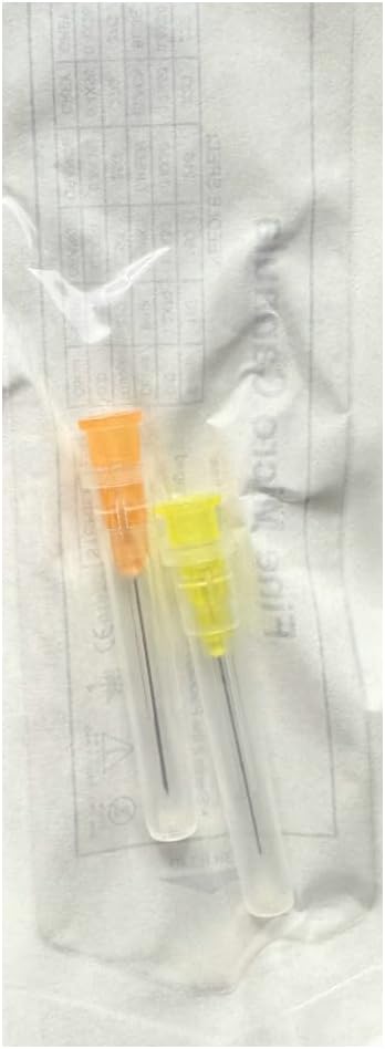 10x Packs Micro Blunt Single-Use with Pilot Disposable Ultra-fine Stainless Steel Dispensing Accessories for Face and Body Lifting, Firming, Lab Supplies, Individually Sealed (30g 25mm)