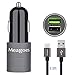 Meagoes Fast USB C Car Charger, Compatible for Samsung Galaxy S20 Plus/S20 Ultra/S20/S10+/S10/S10e/S9+/S9/S8+, Note 10 Plus/10/9/8, LG V50/V40/G8/G7, Quick Charge 3.0 USB Car Adapter with Type C Cable