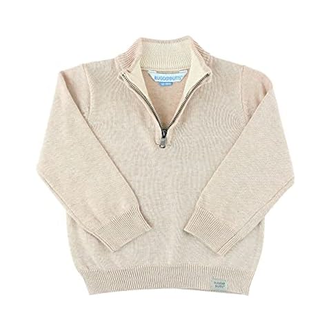 RUGGEDBUTTS® Boys Oatmeal Quarter Zip Sweater - 2T Cover