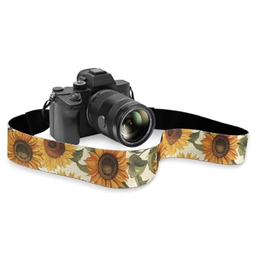 Coldinair Retro Sunflower Camera Neck Strap for Photographers,Soft 2