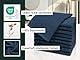 ZOLLNER 10er Set Gästehandtücher in 30x50 cm - saugstarke und weiche Gästetücher in dunkelblau - mit praktischem Aufhänger - waschbar bis 60°C - Baumwolle - Hotelqualität