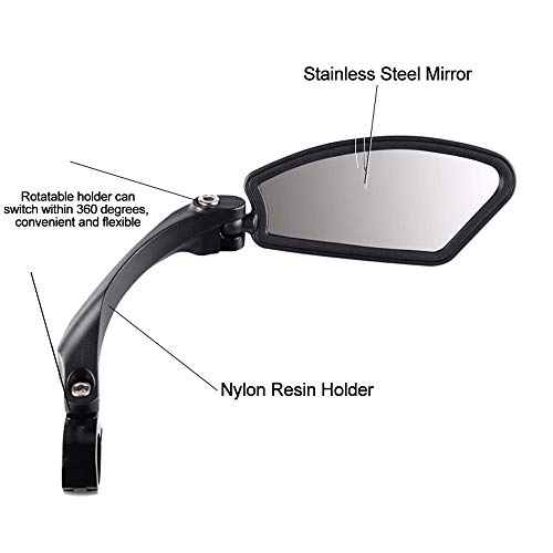 Festnight Hafny Handiness Firmness Ajustável Espelho de Aço Inoxidável Retrovisor Dobrável Mountain