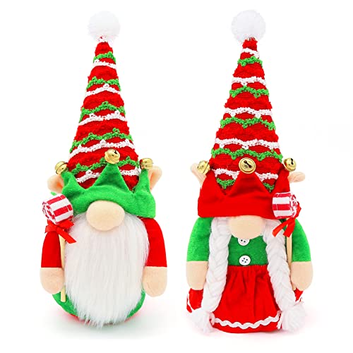 Luriseminger Lot de 2 Père Noël GNOME Peluche Tmote 30 cm de Haut, Poupée Naine Suédoise de Ornement de la Maison, Santa Elfe Scandinave, Cadeau Jouet Enfant Famille Amis Cover