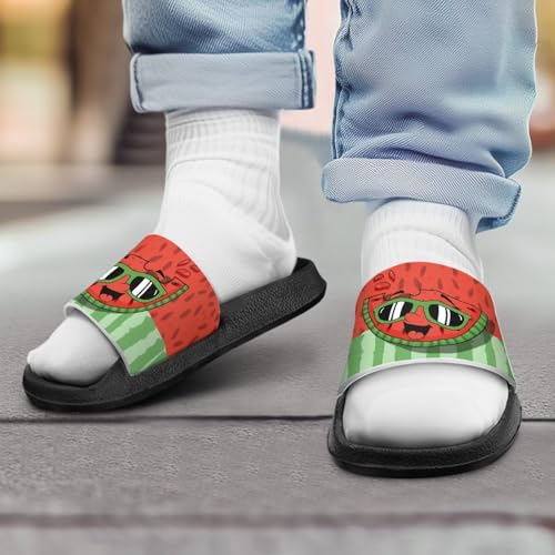 Image of Unisex Slides for Girls Boys Comfortable Slippers Slides Non-slip Shower Shoes House Fashion Thick for Indoor & Outdoor Gifts