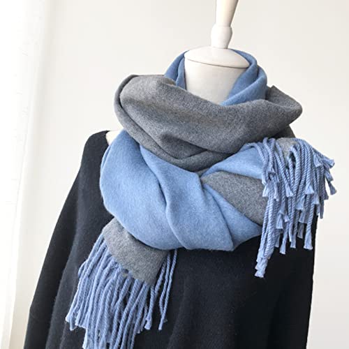 Floralies Cashmere Scarf for Women Wool Scarf Gift Box Double-sided Style Tassels Winter Thick Oversized Scarves Wraps
