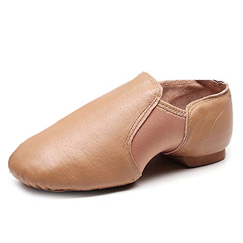 Chaussures de jazz en cuir véritable HROYL pour fille et garçon