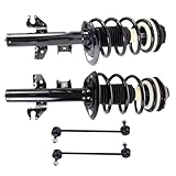 TRQ Front Suspension Kit Complete Strut & Coil Spring Assembly Sway Bar Stabilizer Link Compatible with 2014-2022 Jeep Cherokee