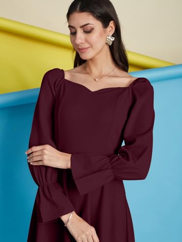 Image of Selvia Western Lycra Plain One Piece Fit & Flare