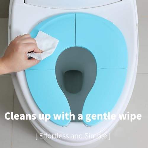 Funbliss Foldable Travel Potty Seat for Toddlers, Blue — view 7