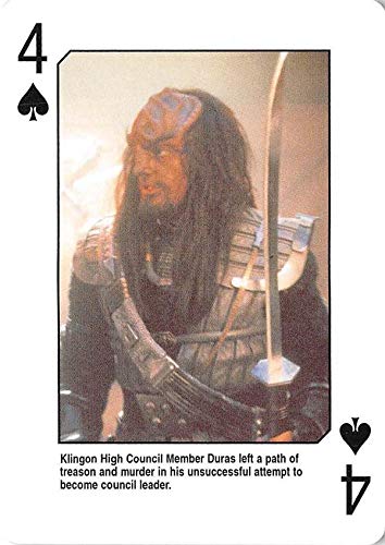 Klingon Duras trading card Star Trek Next Generation 1992 gaming #4S Patrick Massett