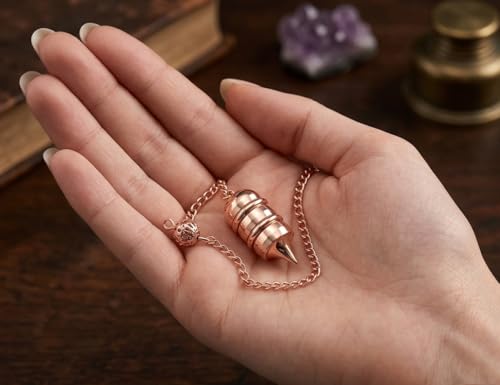 Image of Egyptian Designer Openable Copper Pendulum for Reiki Healing, Dowsing & Chakra Balancing - Dionysus Style Divination & Meditation Tool