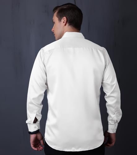 Image of CVC Mens Satin Regular Fit Formal Shirt.