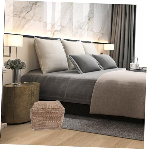 Housse de coussin de sol en coton et lin lavable de haute densite sans rembourrage - 5