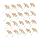 MOKKHNB 100個 可愛い傘ピック ドリンク装飾 フルーツ カップケーキトッパー ビーチ ルアウパーティー用 食用スキューアーズ