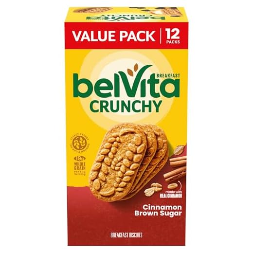 belVita Cinnamon Brown Sugar Breakfast Biscuits, Value Pack, 12 Packs (4 Biscuits Per Pack)