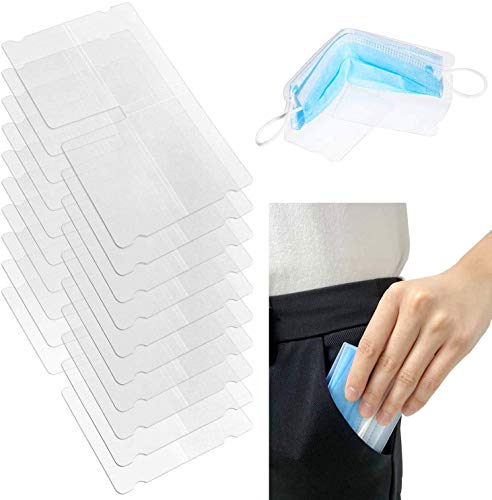 Flyglobal 10 Pièces Boîte de Rangement Pliable pour Masque, Conteneur Jetable Portatif Lavable Imperméable, Filtre Boîte de Nettoyage Stockage Étanche à la Poussière et à l'Humidité