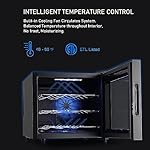 Wine Cooler Refrigerator, Upgrade 12 Bottle Wine Fridge Small Dual Chip, Countertop Wine Cooler Temperature Control, 46-66°F, Mini Freestanding Wine Cellar for Home, Office, Bar - Image 3