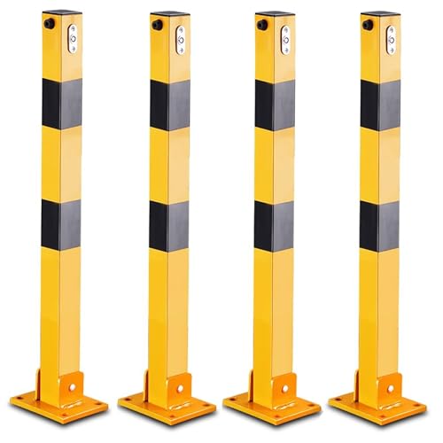 Barrera de aparcamiento plegable – Poste de tope para cochera – Bolardo de seguridad para piso, bloqueador de espacio de estacionamiento